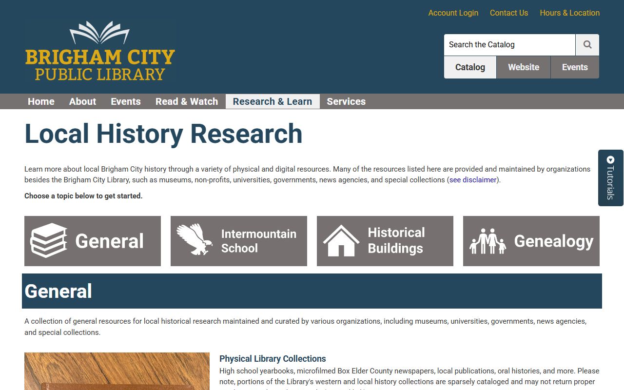 Brigham City Genealogy local history research