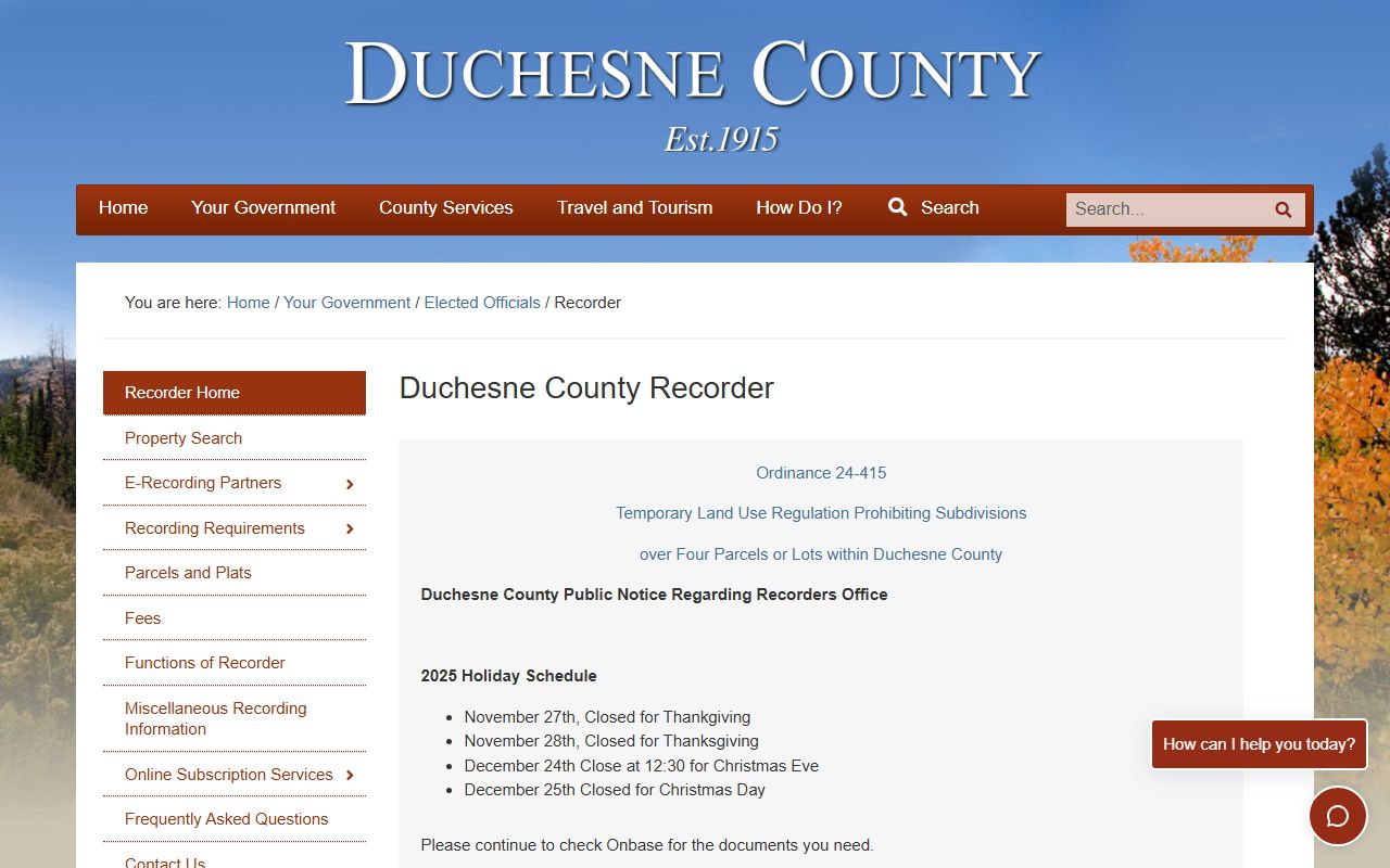 Duchesne County Genealogy recorder records