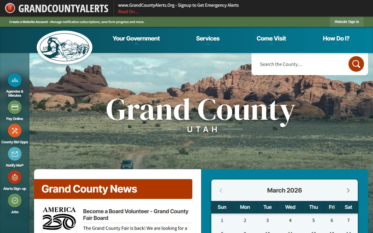 Grand County Genealogy records from the county site