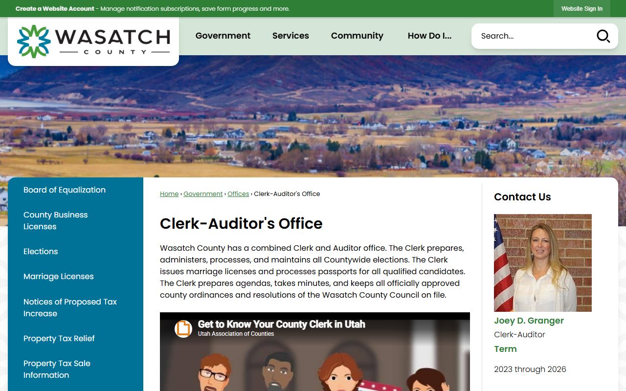 Wasatch County Genealogy clerk records