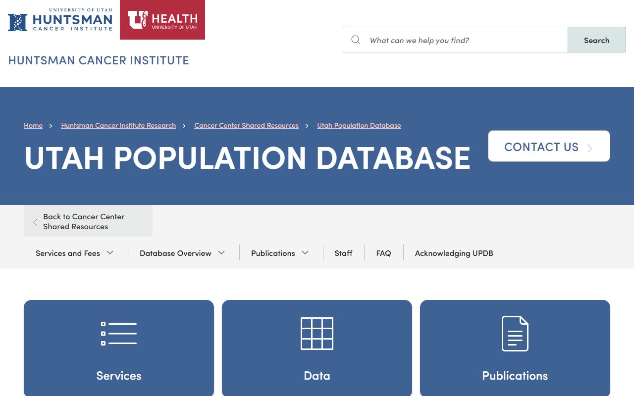 Utah Genealogy research overview for the Utah Population Database